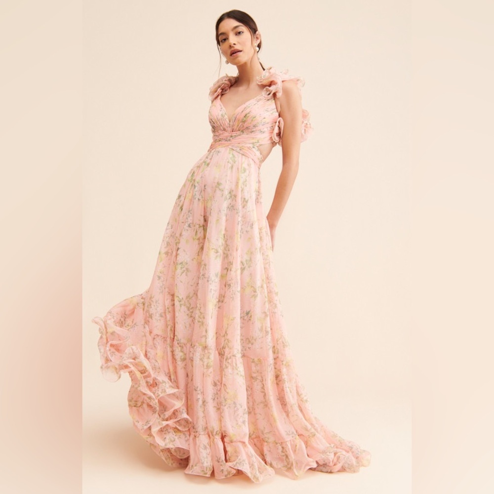Mac Duggal Ruffle cutout gown - Picture 2 of 4